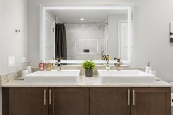 Bathroom sink with faucet